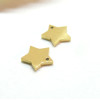 Pendentifs Étoile 6mm – Acier Inoxydable 304 Finition Doré, Placage Ionique