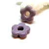 Pendentifs forme fleur 16mm, Verre coloris Lilas