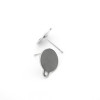 Boucles d'oreille Puce 10mm, avec attache Acier Inoxydable 304 couleur Argent Platine, vendues avec embouts