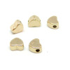 Perles Intercalaires - Coeur 7 mm - métal coloris Doré