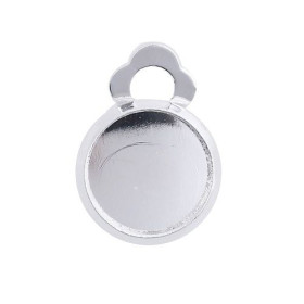 Supports de Boucles d'oreille clips Cuivre Coloris Argent Vif