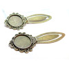 SUPPORTS MARQUE PAGE Vintage 20mm, laiton coloris Bronze pour cabochon, DIY