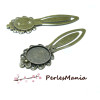 SUPPORT MARQUE PAGE ARTY FLEUR 20 mm Bronze H8425 pour cabochon, DIY