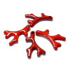 Breloques pendentifs Corail 25mm, metal couleur Rouge