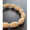 Perles Tonneau 20 par 12mm, Corail éponge BLANC