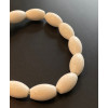 Perles Tonneau 20 par 12mm, Corail éponge BLANC