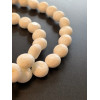 Perles Rondes plates 11 par 7mm, Corail éponge BLANC