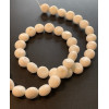 Lot de 6 Perles Rondes Plates 11x7mm – Corail Éponge Blanc