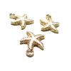 Pendentifs, breloques Etoile de mer Or Rose Pâle 18x15mm