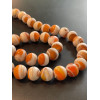 Perles Rondes 12mm, Coquillage Naturel, Nacre coloris Orange