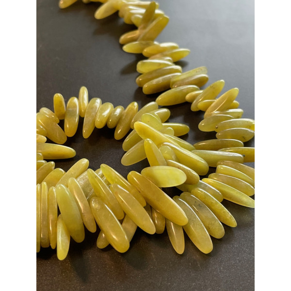 Perles Nuggets, Chips 8- 20mm Jade Citron