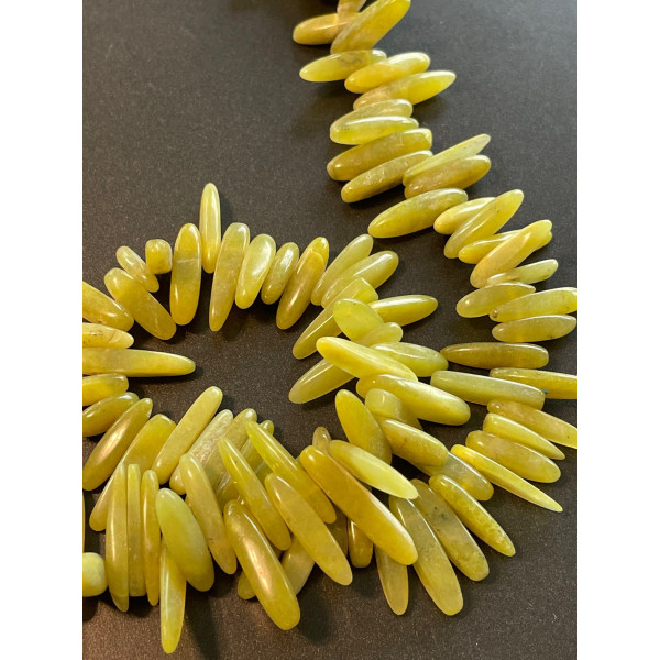 Perles Nuggets, Chips 8- 20mm Jade Citron