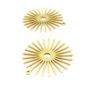 Pendentif Forme Géométrique, Art deco, Soleil 30 mm, Acier Inoxydable Doré à l'or fin 18K, Placage IONIQUE