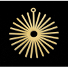 Pendentif Forme Géométrique, Art deco, Soleil 30 mm, Acier Inoxydable Doré à l'or fin 18K, Placage IONIQUE