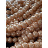 PB48 – 1 Fil d’environ 140 Perles de Verre Nacre Champagne 6mm