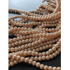 Perles de verre, nacre, champagne, 6mm