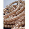 Perles de verre, nacre, champagne, 6mm