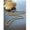 Collier Princesse 44 cm, maille fine 2mm, Acier Inoxydable 304, finition Doré Placage IONIQUE