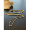 Collier Princesse 44 cm, maille fine 2mm, Acier Inoxydable 304, finition Doré Placage IONIQUE