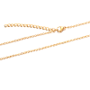 Colliers  Princesse 45cm, maille Jaseron extra fine 1.6 mm, Acier Inoxydable 304 Placage Doré, avec chaîne d'extension