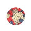 Pendentifs breloques stardust Ronde 20mm Flower Power Doré