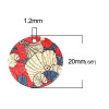 Pendentifs breloques stardust Ronde 20mm Flower Power Doré