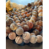 Perles Rondes, Agate du Brésil Veinée 10mm, coloris Marron/Gris