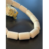Perle forme Tonneau 19 par 12mm, Corail éponge BLANC