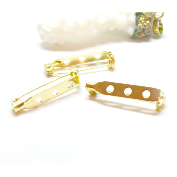 Supports de Broches Plateau 27 mm, Métal finition Doré