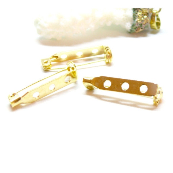 Supports de Broches Plateau 27 mm, Métal finition Doré