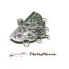 Pendentifs Multiconnecteur Chandeliers ETHNIQUE DELHI, Laiton finition Argent Antique