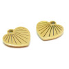 Pendentifs Coeur 9.5mm, Acier Inoxydable, finition Doré