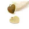 Pendentifs Coeur 9.5mm, Acier Inoxydable, finition Doré