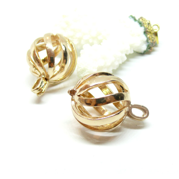 Pendentif, Cage, Bola Grossesse, Graphique 18mm, finition Doré