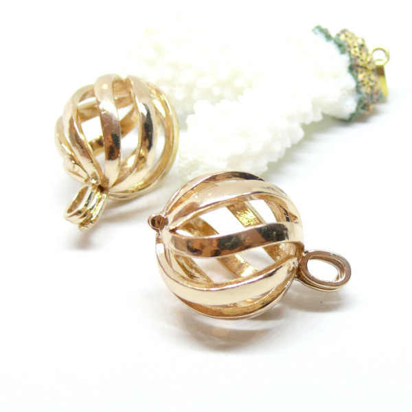Pendentif, Cage, Bola Grossesse, Graphique 18mm, finition Doré