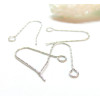 Boucles d'oreille Crochets martelées 22mm, Acier Inoxydable 316L  finition Argenté