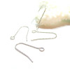 Boucles d'oreille Crochets martelées 22mm, Acier Inoxydable 316L  finition Argenté