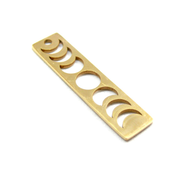 Pendentifs Rectangle 35 mm, Acier Inoxydable finition Doré