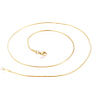 Collier Princesse 45cm, maille serpent 1.2 mm, Acier Inoxydable 304 finition Doré