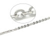 Chaine maille 4 par 3mm, Acier Inoxydable 304, finition Argent Platine
