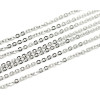 Chaine maille 4 par 3mm, Acier Inoxydable 304, finition Argent Platine