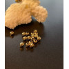 Perles intercalaires Rondes 4mm Trou 1.6mm, Acier Inoxydable 304 finition Doré