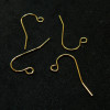 Boucles d'oreille Crochet Simple 22mm, Acier Inoxydable 304 finition Doré, placage IONIQUE IP