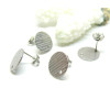 Boucles d’Oreilles Puces Texturées 12 mm – Acier Inoxydable 304 – Finition Argentée