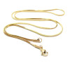 Collier 45cm, maille Serpent cube 1.5mm, Acier Inoxydable 304, Doré à l'or fin 18K, placage IONIQUE