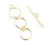 Sets fermoir T TOGGLE Triple Anneaux 36mm, Métal finition Doré