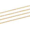 Chaine maille Jaseron fine 2mm, Acier Inoxydable 304 finition Doré à l'or fin 18K, placage IONIQUE