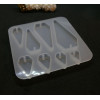 Moule en Silicone, pour réaliser des pendentifs ou Boucles d'oreilles, utilisation FIMO RESINE