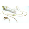 Collier 51 cm, maille fantaisie ovale3 par 1.5mm,  Acier Inoxydable 304 finition Doré à l'or fin 14K, placage IONIQUE