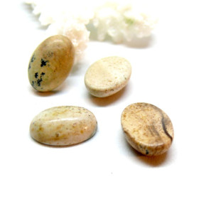 Cabochons 14 par 10mm, Jaspe Paysage Coloris NO 42